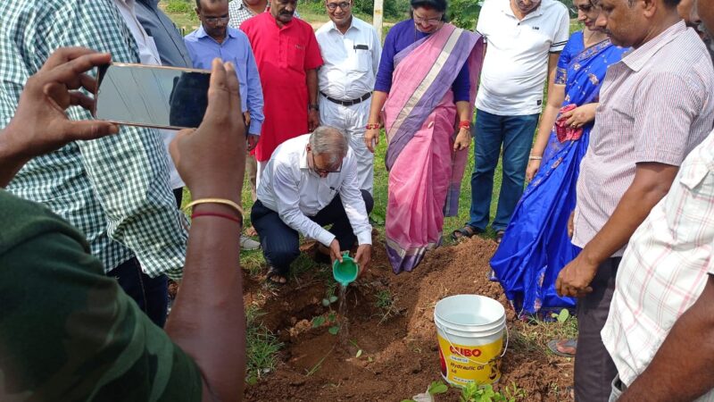 जिला एवं सत्र न्यायाधीश ने स्कूल प्रांगण में किया वृक्षारोपण